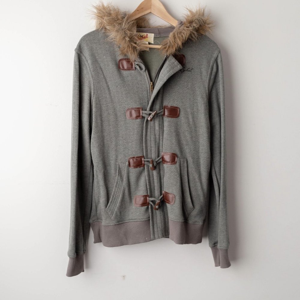 Ezekiel | Zip Up Faux Furred Hoodie | Women's L